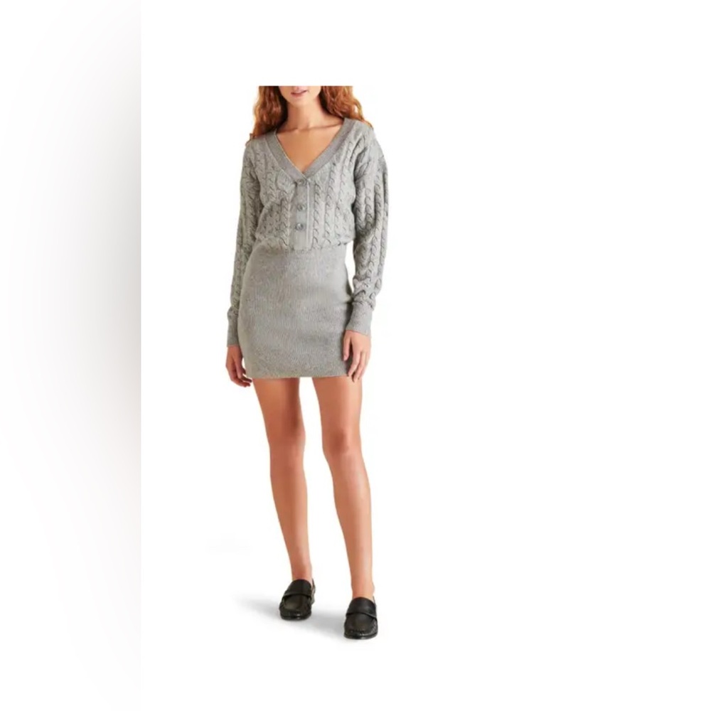 Steve Madden Heather Grey Sweater Dress
